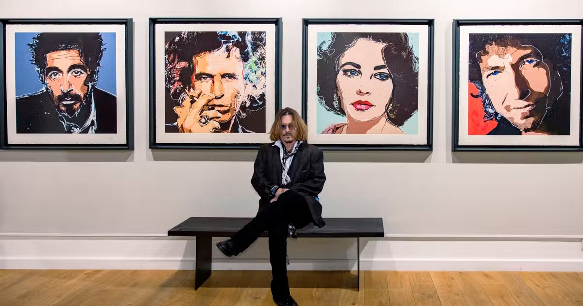 Johnny Depp triunfa en el mundo del arte con una exitosa primera