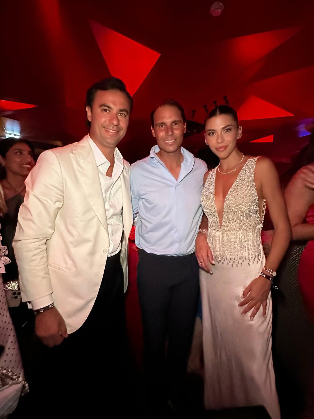 Alondra García Miró y Francisco Alister junto a Rafael Nadal, embajador del E1 Team Spain.