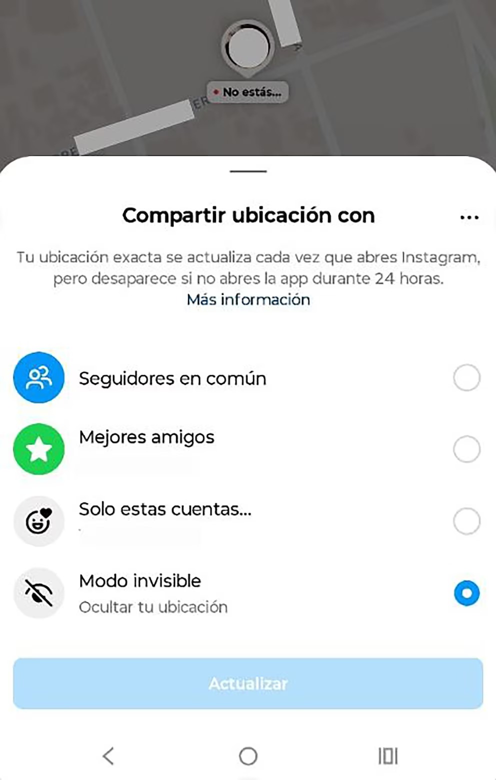 modo invisible en Instagram