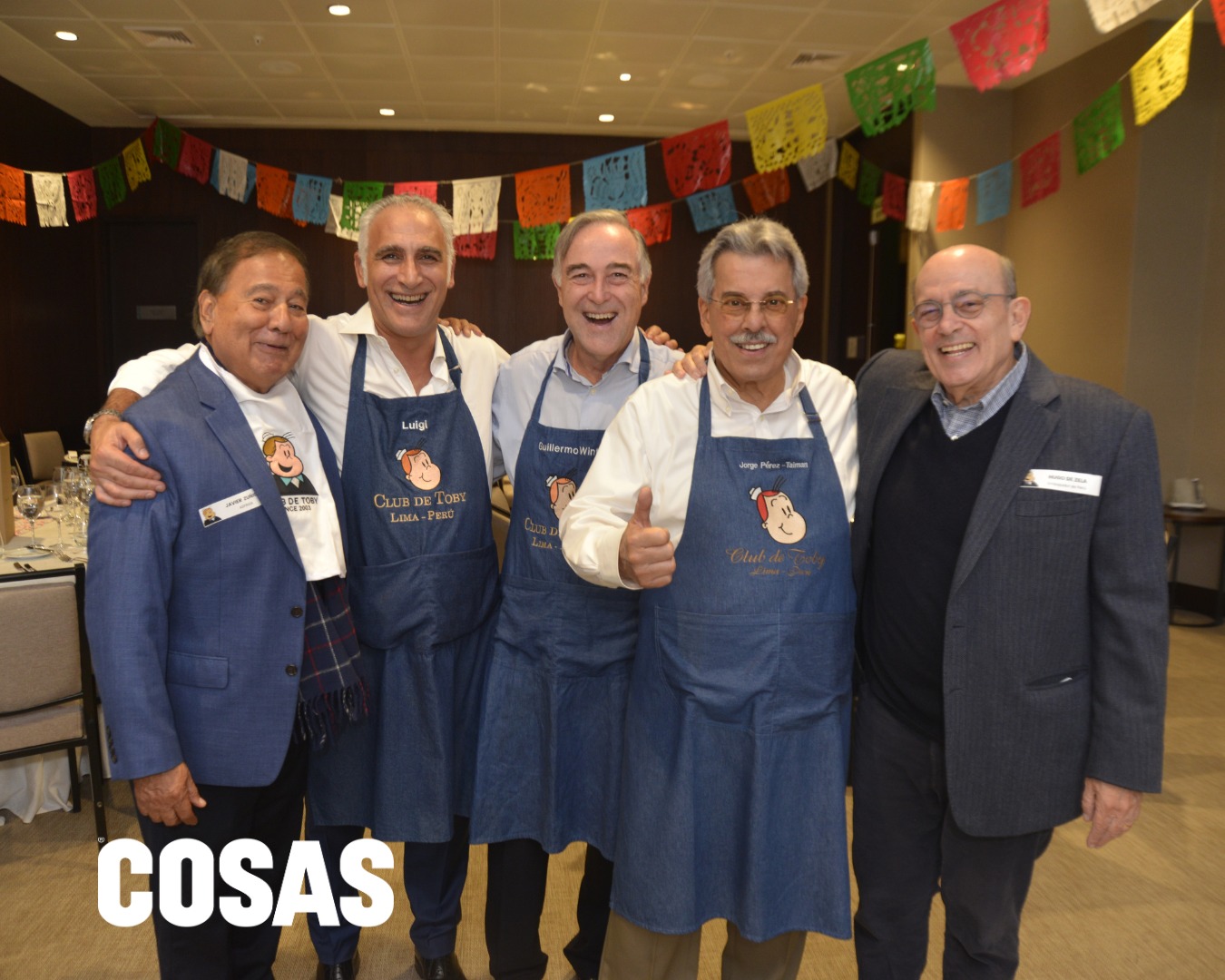 Javier Zúñiga, Luigui Mottura, Guillermo Winter, Jorge Pérez y Hugo de Zela