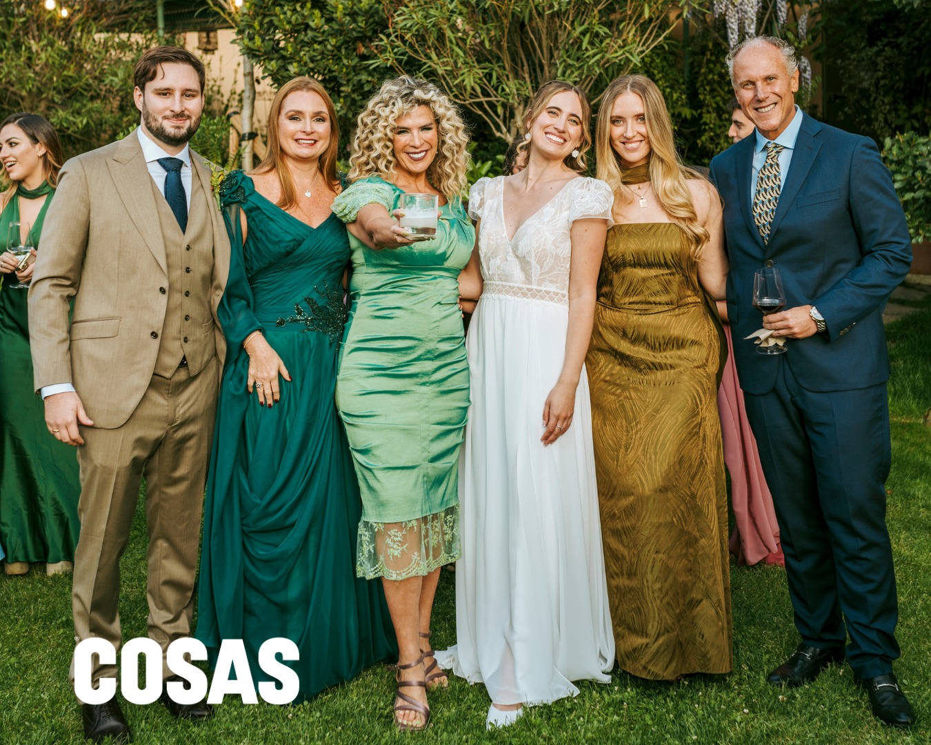 Michelle Vollmers Haya de la Torre, Rosario Reyes, Arianna Storino Reyes y Nicola Storino