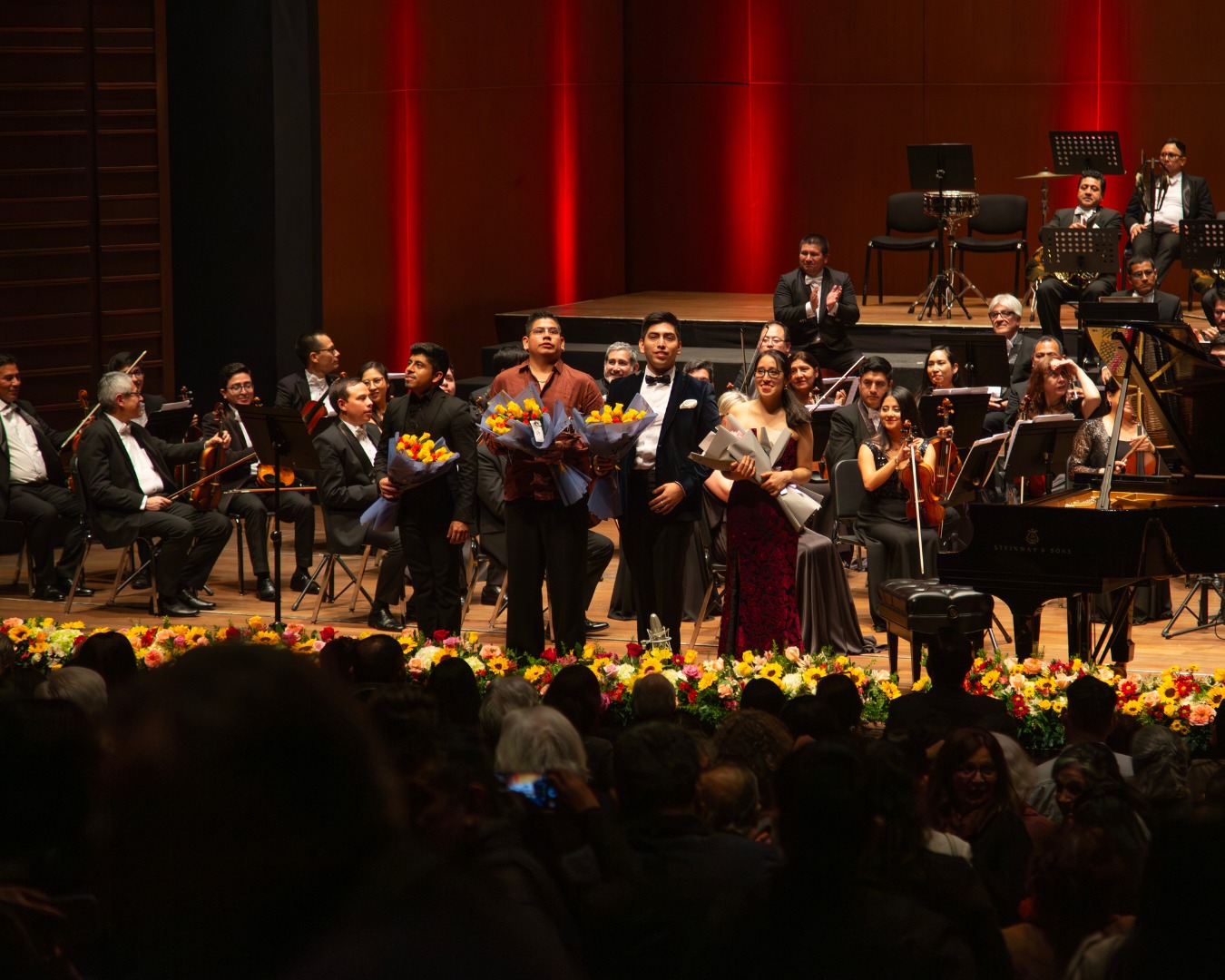 Dayner Tafur-Díaz, Elmer Churampi, Alejandro Sánchez y Priscila Navarro.